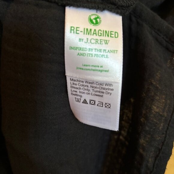 J Crew Black Gauze Popover NWT Size S - Picture 4 of 4
